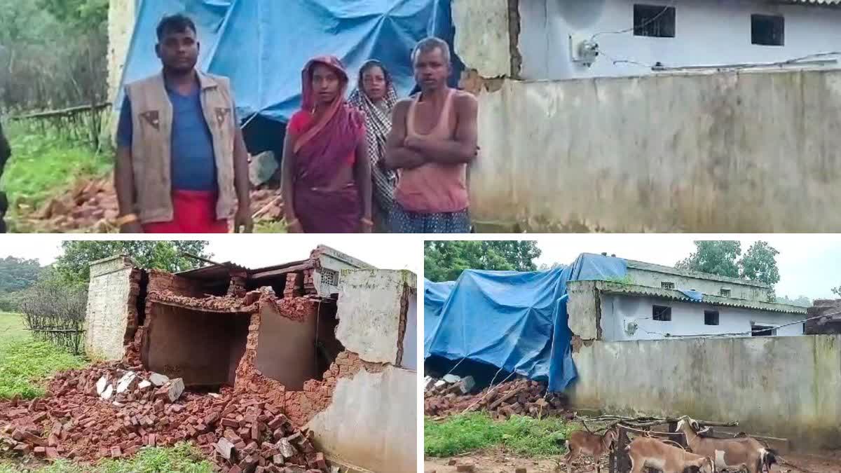 Many houses collapsed due to heavy rain