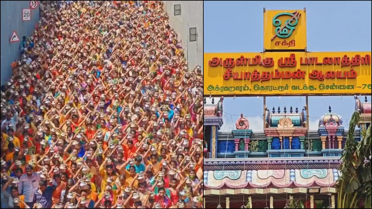 பெண் பக்தர்களால் நிரம்பி காட்சியளித்த சுரங்கப்பாதை