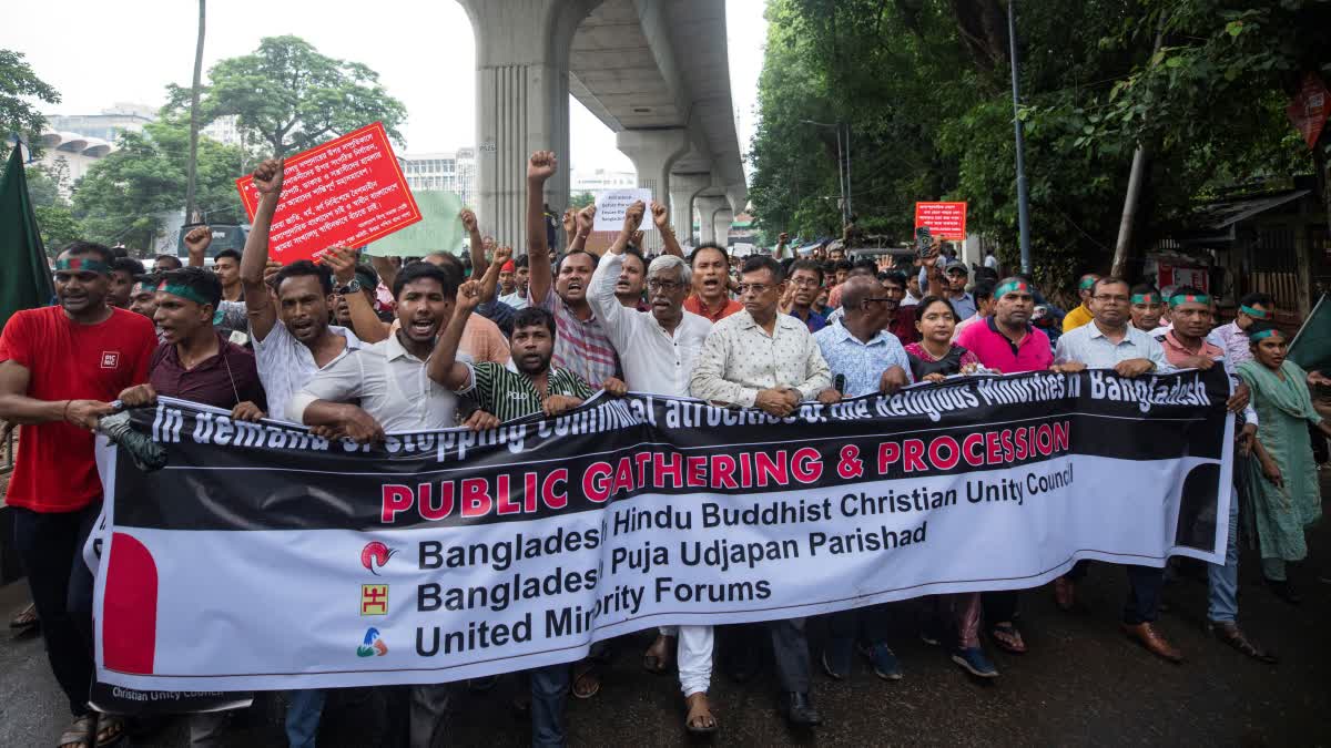 Bangladesh Hindus hold protest rally