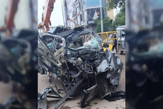 Three persons were killed after their car collided with a mini-truck in Jaipur