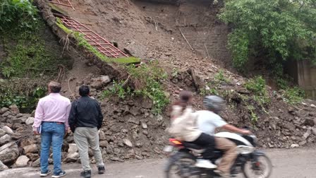 Landslide on Mussoorie MPG College Road