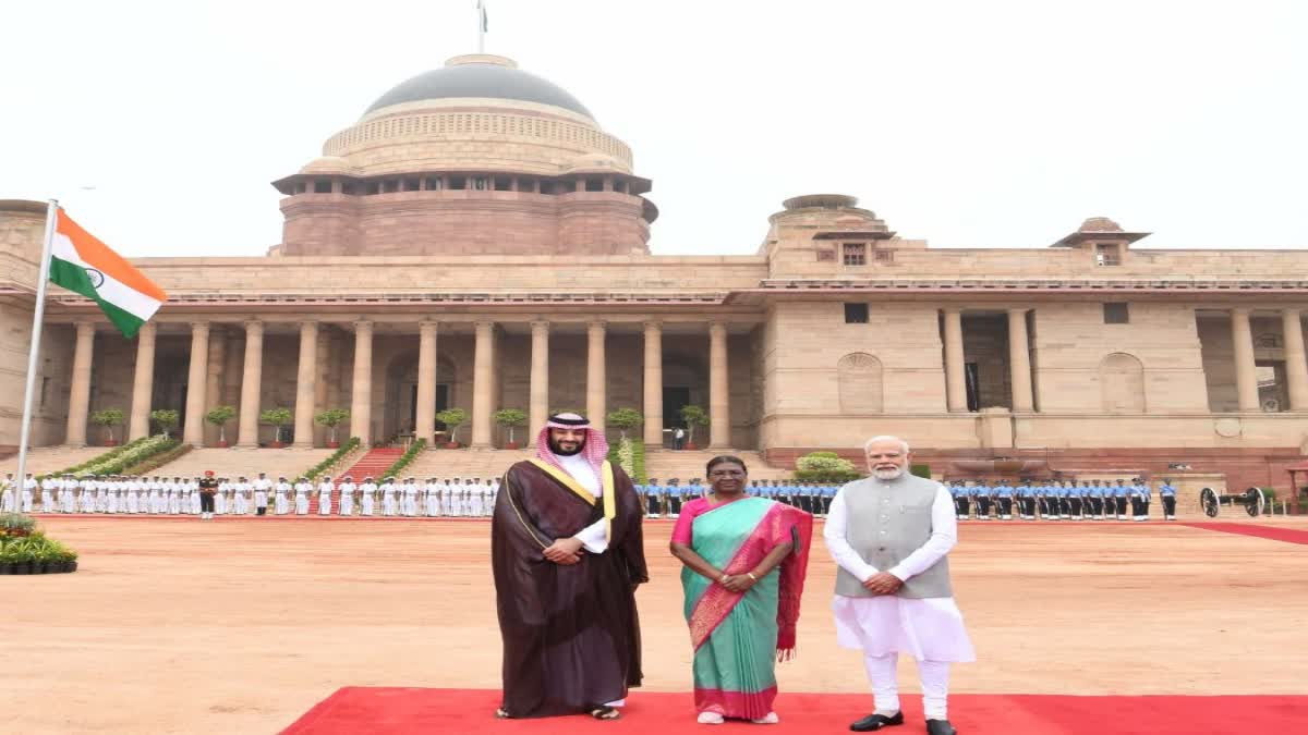 Saudi Crown Prince Mohammed bin Salman accorded ceremonial reception at Rashtrapati Bhavan