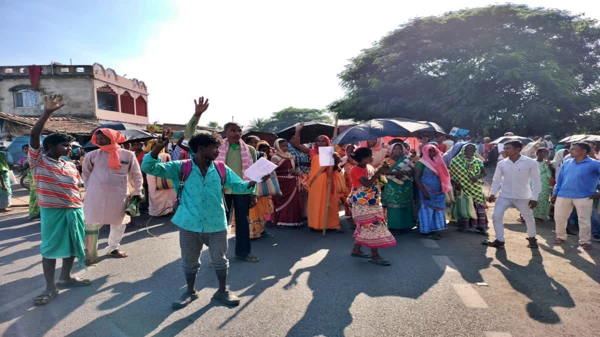 Villagers blocked Govindpur Sahibganj road