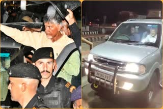 Skill Development Case  Chandrababu Naidu shift  Chandrababu Naidu shift to jail  Vijayawada to Rajahmundry central Jail  ಧಾರಾಕಾರ ಮಳೆಯ ನಡೆವೆಯೂ ಚಂದ್ರಬಾಬು ಜೈಲಿಗೆ ಶಿಫ್ಟ್  ರಾತ್ರೋರಾತ್ರಿ ಬಿರುಸಿನ ಮಳೆ  ತಂದೆ ಬಂಧನನಿಂದ ಮನಸ್ತಾಪಗೊಂಡಿರುವ ನಾರಾ ಲೋಕೇಶ್  ನಾರಾ ಲೋಕೇಶ್​ ತೆಲುಗು ಜನತೆಗೆ ಬಾವುಕರಾಗಿ ಪತ್ರ  ಮಗ ನಾರಾ ಲೋಕೇಶ್​ ಜನರಿಗೆ ಭಾವುಕ ಪತ್ರ