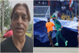 Shoaib Akhtar reacted to heavy rain on Sunday resulting in the highly anticipated match between India and Pakistan in the Super Four stage of the Asia Cup being postponed to a reserve day.