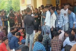 students protest at utkal university
