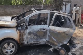 Gas Cylinder explodes inside Car