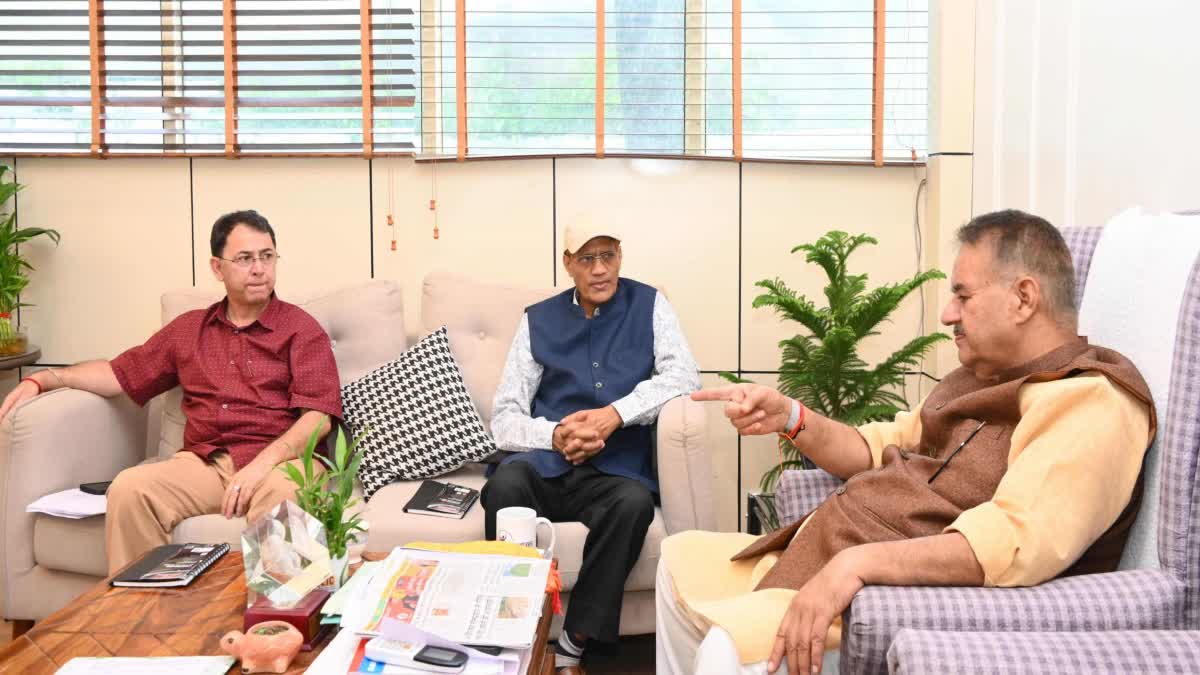 Agriculture Minister Ganesh Joshi held a meeting with officials