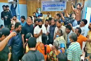 Hero Sai Dharam Tej Visits Flood Victims