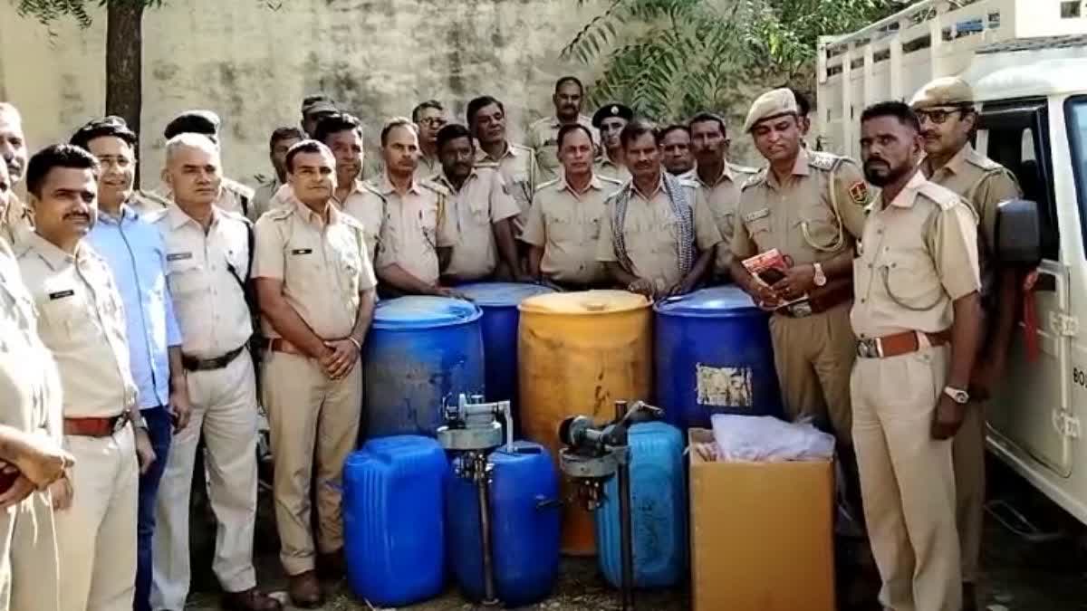 Excise Police Raid On Illegal Liquor