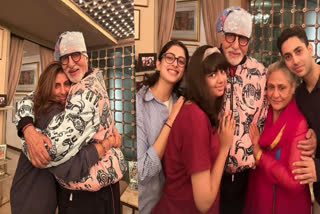 Amitabh Bachchan turns 81: Aishwarya Rai video calls Abhishek, Shweta and Navya Nanda share inside pics from birthday celebrations