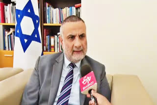 Kobbi Shoshani, Consul General of Israel to Midwest India, speaking to ETV Bharat in Mumbai on Oct. 11 2023