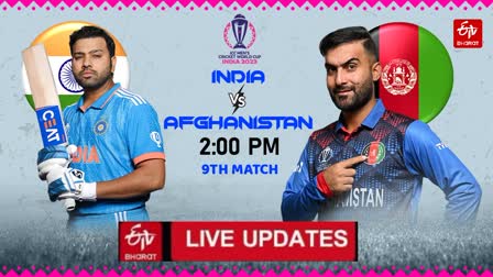 Ind vs Afg World Cup 2023 live updates