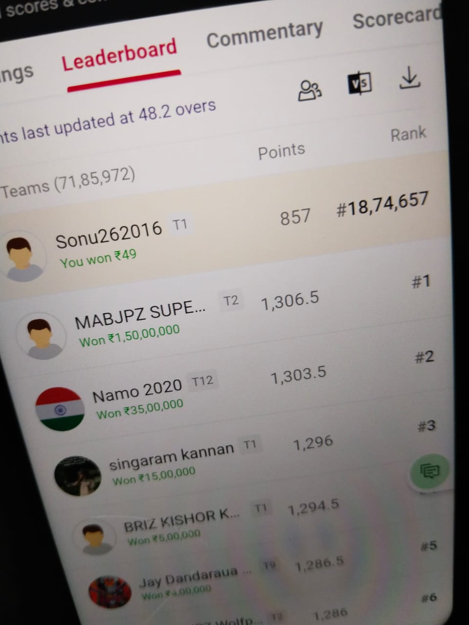 dream11 one crore winner