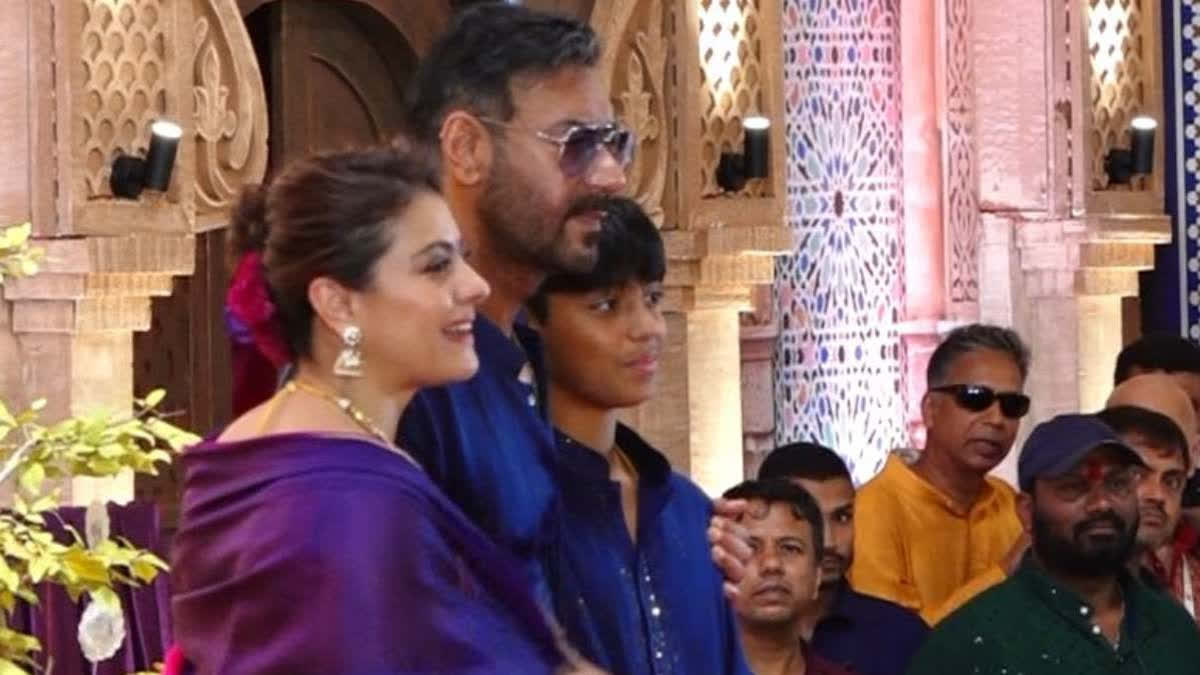 Ajay Devgn Joins Kajol, Yug for Durga Puja Celebrations