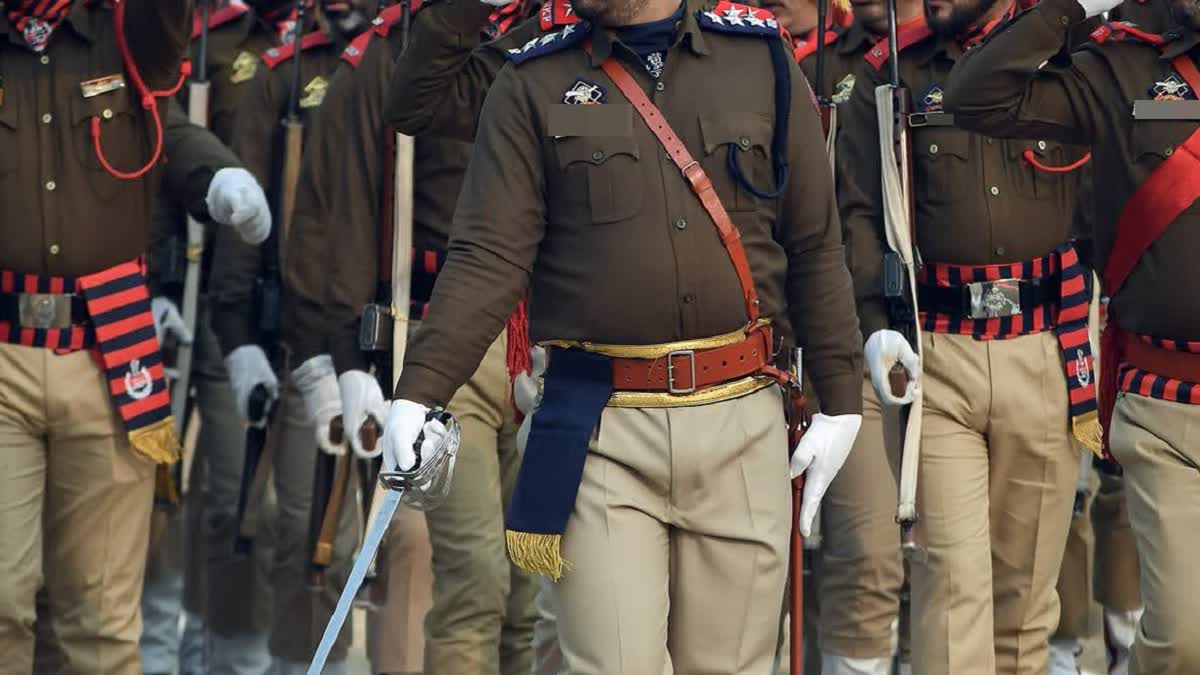 Jammu and Kashmir Police personnel during a parade