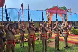 Arms worship of Gurkha soldiers