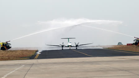 Trial Flight Lands At Navi Mumbai Airport