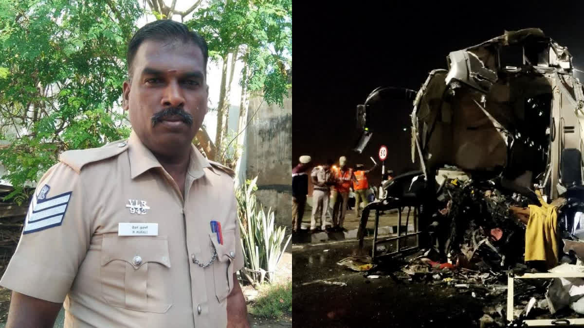 head constable who involved in the rescue operation in Vaniyambadi bus accident died of heart attack
