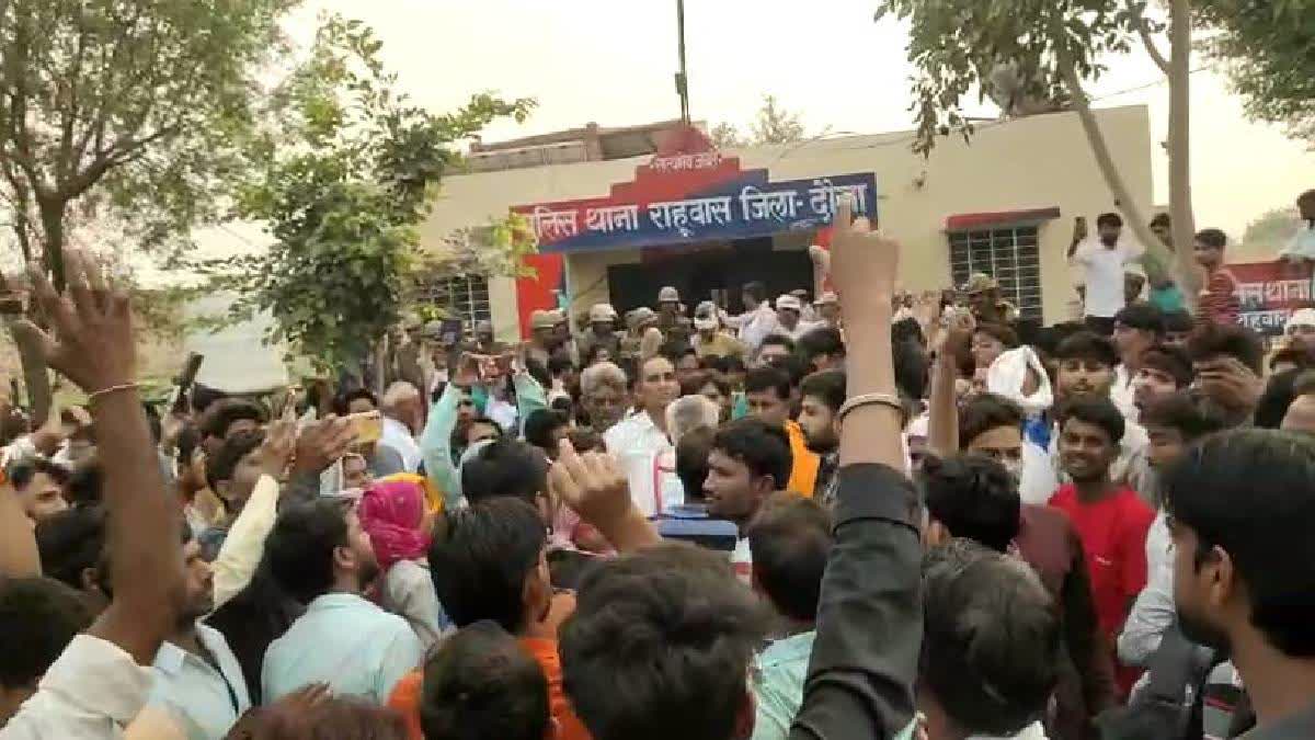 4-year-old raped by cop posted on poll duty in Rajasthan's Dausa, villagers protest outside police station