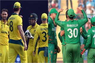 ICC Cricket World Cup 2023  Australia and Bangladesh have clashed 21 times  Australia and Bangladesh match today  Maharashtra Cricket Association Stadium Pune  Australia vs Bangladesh 43rd Match  ಆಸ್ಟ್ರೇಲಿಯ ಬಾಂಗ್ಲಾದೇಶ ಪಂದ್ಯಕ್ಕೆ ಪುಣೆ ಸಜ್ಜು  ಬಾಂಗ್ಲಾ ಹೀನಾಯ ಸೋಲುಂಡ್ರೆ ಚಾಂಪಿಯನ್ಸ್​ ಟ್ರೋಫಿ  ವಿಶ್ವಕಪ್ 2023 ಈಗ ಕೊನೆಯ ಘಟ್ಟ  ಆಸ್ಟ್ರೇಲಿಯಾ ಮತ್ತು ಬಾಂಗ್ಲಾದೇಶ ನಡುವೆ ಮಹತ್ವದ ಪಂದ್ಯ  MCA ಸ್ಟೇಡಿಯಂ ಪಿಚ್ ವರದಿ  ಬಾಂಗ್ಲಾದೇಶಕ್ಕೆ ಕಾಡುತ್ತಿದೆ ಭಯ  ನಜ್ಮುಲ್ ಹುಸೇನ್ ಶಾಂಟೊ ನಾಯಕ  ಆಸೀಸ್​ ಮಧ್ಯಮ ಕ್ರಮಾಂಕದ ಮೇಲೆ ಬಾಂಗ್ಲಾ ನಿಗಾ