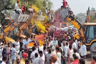 Vasundhara Raje welcomed during her visit to Jhalawar