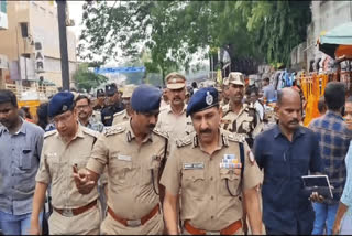 police commissioner Sandeep Rai Rathore inspects diwali security arrangements