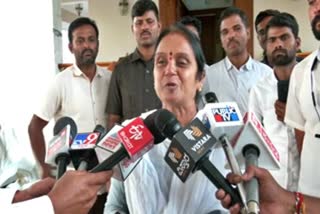 MLA Lata Mallikarjun spoke to the media.