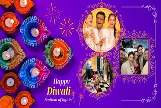 Diwali celebration was seen at the homes of these Bollywood stars, see here who congratulated the fans and how