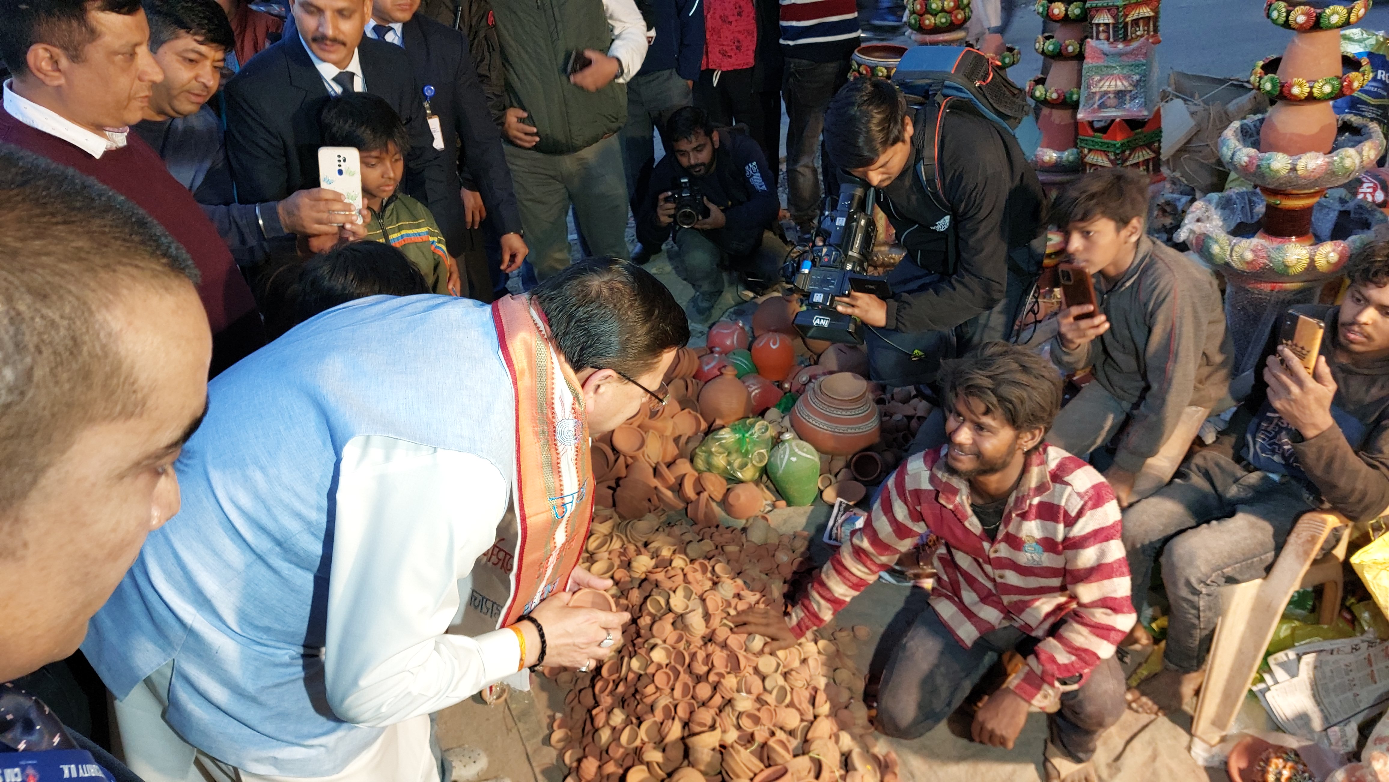 CM Dhami in Kumhar Mandi