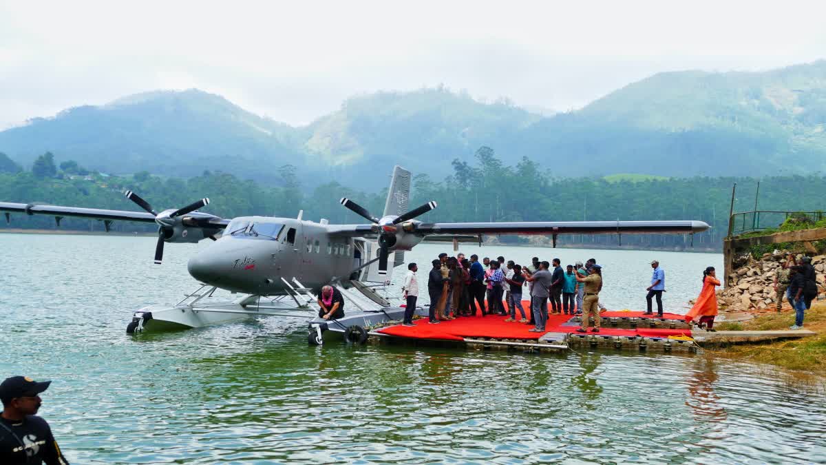 KERALA S FIRST SEAPLANE  SEAPLANE FLAGG OFF BY RIYAS  സീ പ്ലെയിൽ ഇടുക്കി  LATEST NEWS IN MALAYALAM