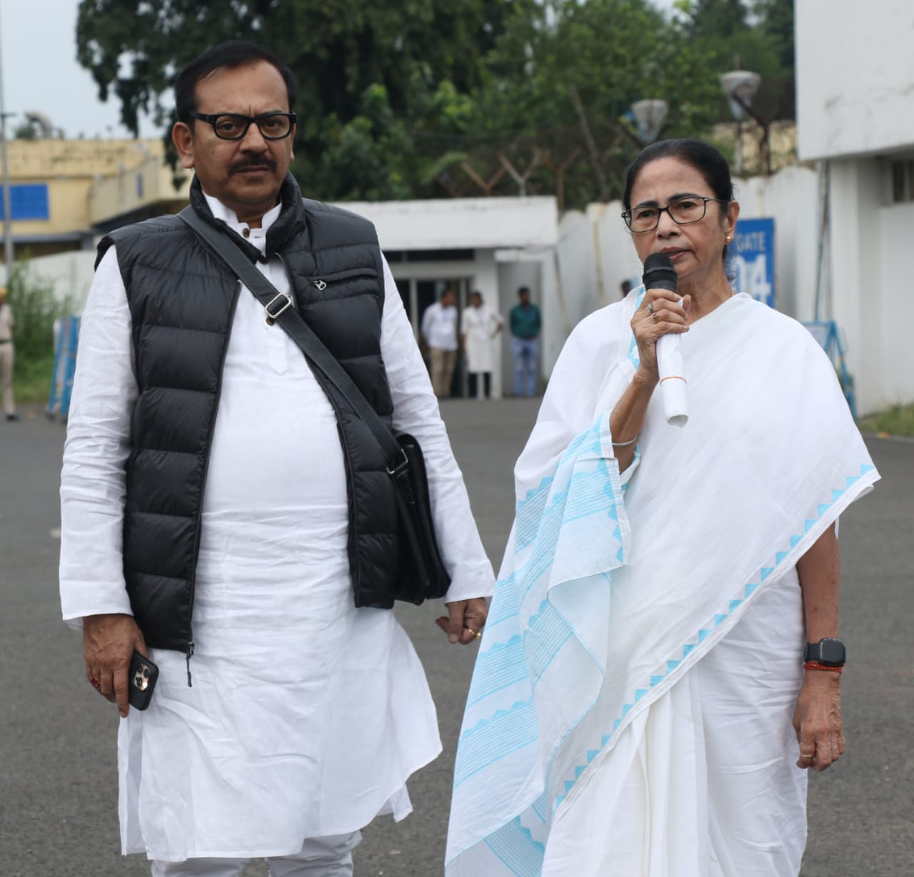 Mamata Banerjee and Aroop Biswas