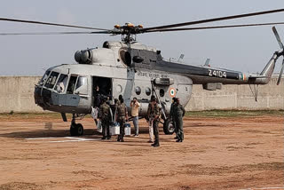 Polling parties leave for remote areas by helicopter to conduct elections in Jharkhand