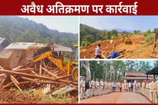 bulldozer action in Surguja