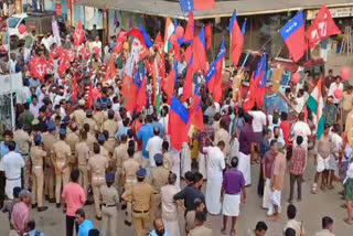 CHELAKKARA ELECTION CAMPAIGN  CHELAKKARA ASSEMBLY ELECTION  ചേലക്കര കൊട്ടിക്കലാശം  ചേലക്കര ഉപതെരഞ്ഞെടുപ്പ്