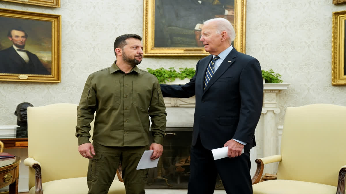 President Joe Biden and Ukraine's leader, Volodymyr Zelenskyy, will meet at the White House on Tuesday as the U.S. administration steps up the pressure on Congress to provide billions more in aid to Kyiv in its war with Russia.