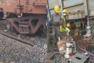 A goods train derailed near Chengalpattu Tamil Nadu earlier today