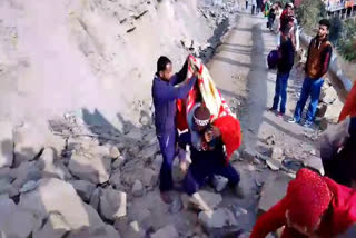 Landslide on National Highway 707