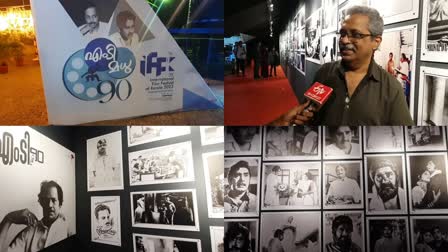 A rare photo exhibition of Madhu and MT at IFFK  A rare photo exhibition of Madhu MT Vasudevan Nair  actor Madhu  Madhu MT photo exhibition at IFFK 2023  photo exhibition at IFFK 2023  IFFK 2023  IFFK 28th edition  മലയാളത്തിന്‍റെ അതുല്യ പ്രതിഭകൾക്ക് ആദരം  ഐഎഫ്‌എഫ്‌കെയിൽ മധു എംടി ചിത്രപ്രദർശനം  മലയാള സിനിമയുടെ കാരണവർ മധു  എഴുത്തുകാരൻ എംടി വാസുദേവൻ നായർ  എംടി വാസുദേവൻ നായരുടെ ചിത്ര പ്രദർശനം  നടൻ മധുവിന്‍റെ ചിത്ര പ്രദർശനം  ഐഎഫ്‌എഫ്‌കെയിൽ ചിത്രപ്രദർശനം  ഐഎഫ്‌എഫ്‌കെ  ഐഎഫ്‌എഫ്‌കെ 2023  Madhu and MT Vasudevan Nair