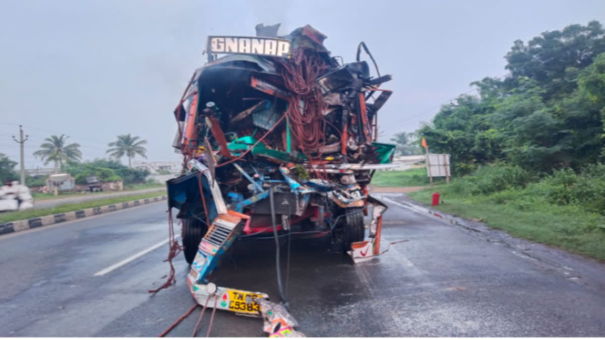 ARMY CONTAINER ACCIDENT IN BAPATLA