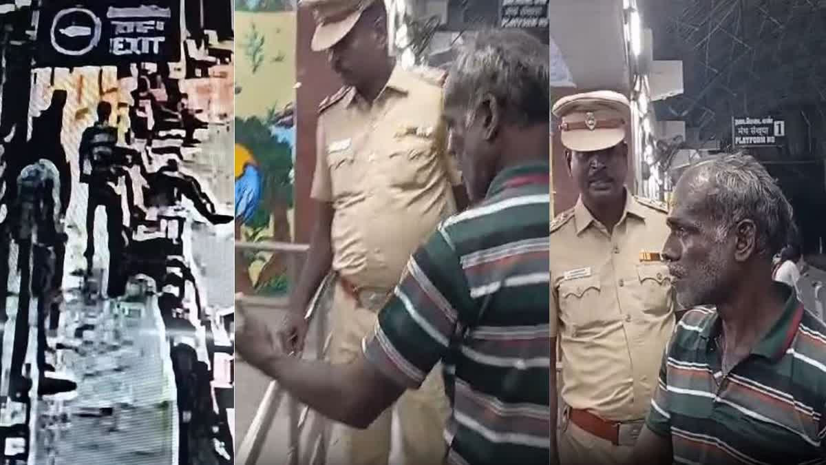 கைதான சேட்டுவிடம் விசாரிக்கும் காவலர்