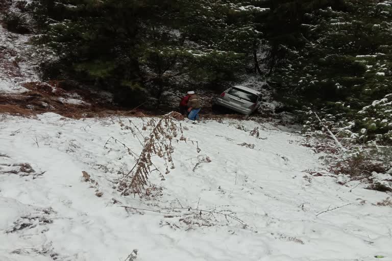 Frost On Road in Uttarakhand