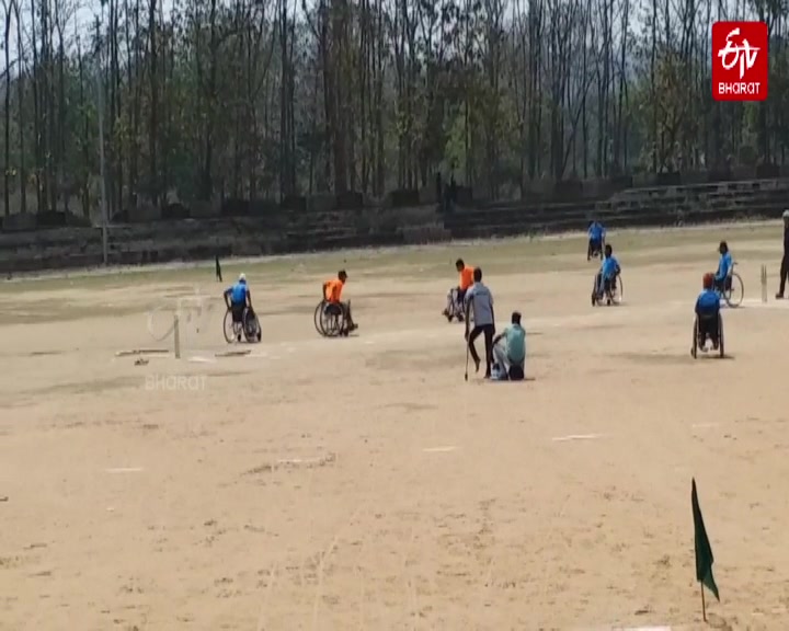 wheelchair cricket tournament is being organized in korba