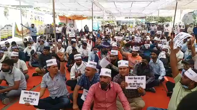 teachers protest in rajasthan