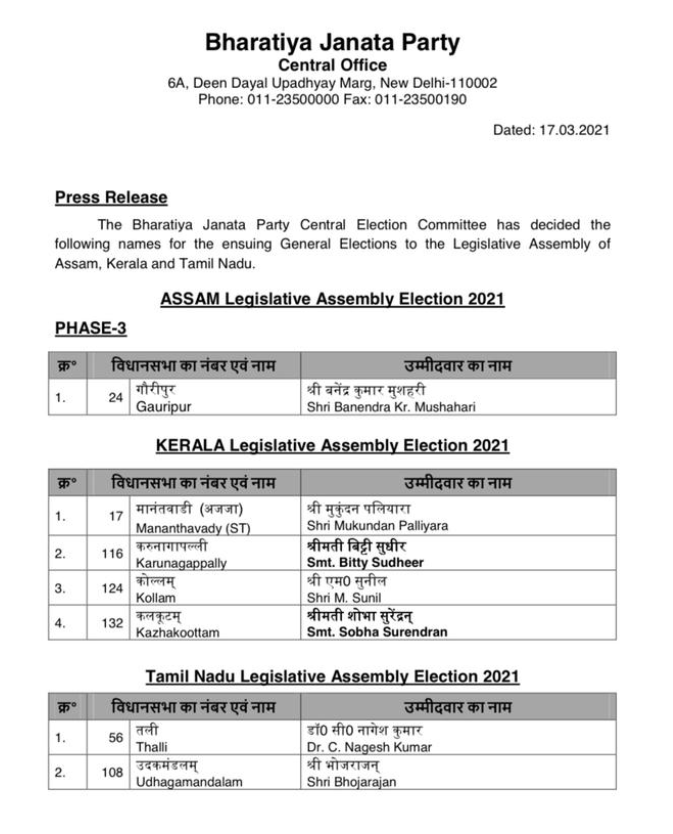 kerala and assam assembly elections