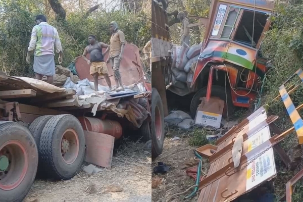 2 lorry accident in two different placesin Dhimbam near Erode, ஈரோடு திம்பம் அருகே இருவேறு இடங்களில் 2 லாரிகள் கவிழ்ந்து விபத்து,  சத்தியமங்கலம் - மைசூர் தேசிய நெடுஞ்சாலை, Sathyamangalam Erode national highway, Erode Latest, Erode Dhimbam Hill road, erode, ஈரோடு, ஈரோடு திம்பம் மலைப்பாதையில் விபத்து, ஈரோடு திம்பம் மலைப்பாதை