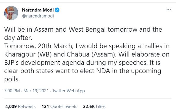 MODI TWEET