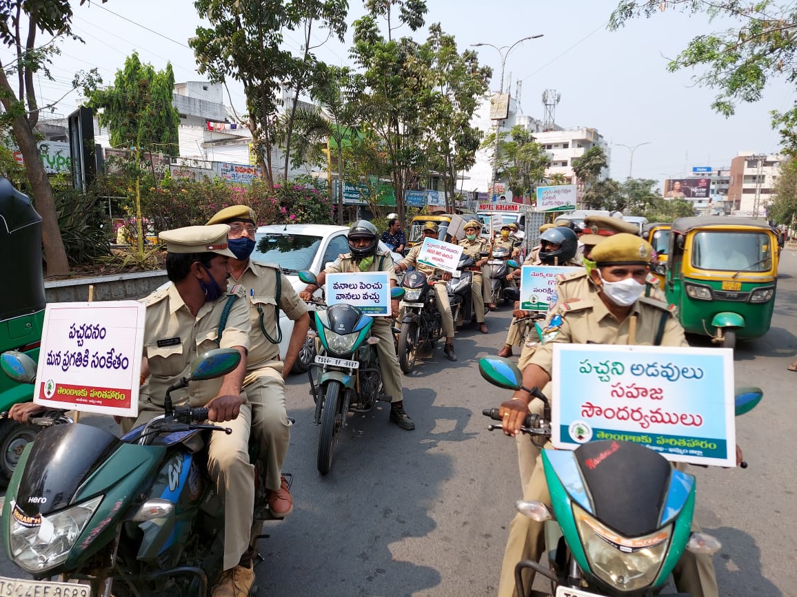Forest staff participating in an awareness rally