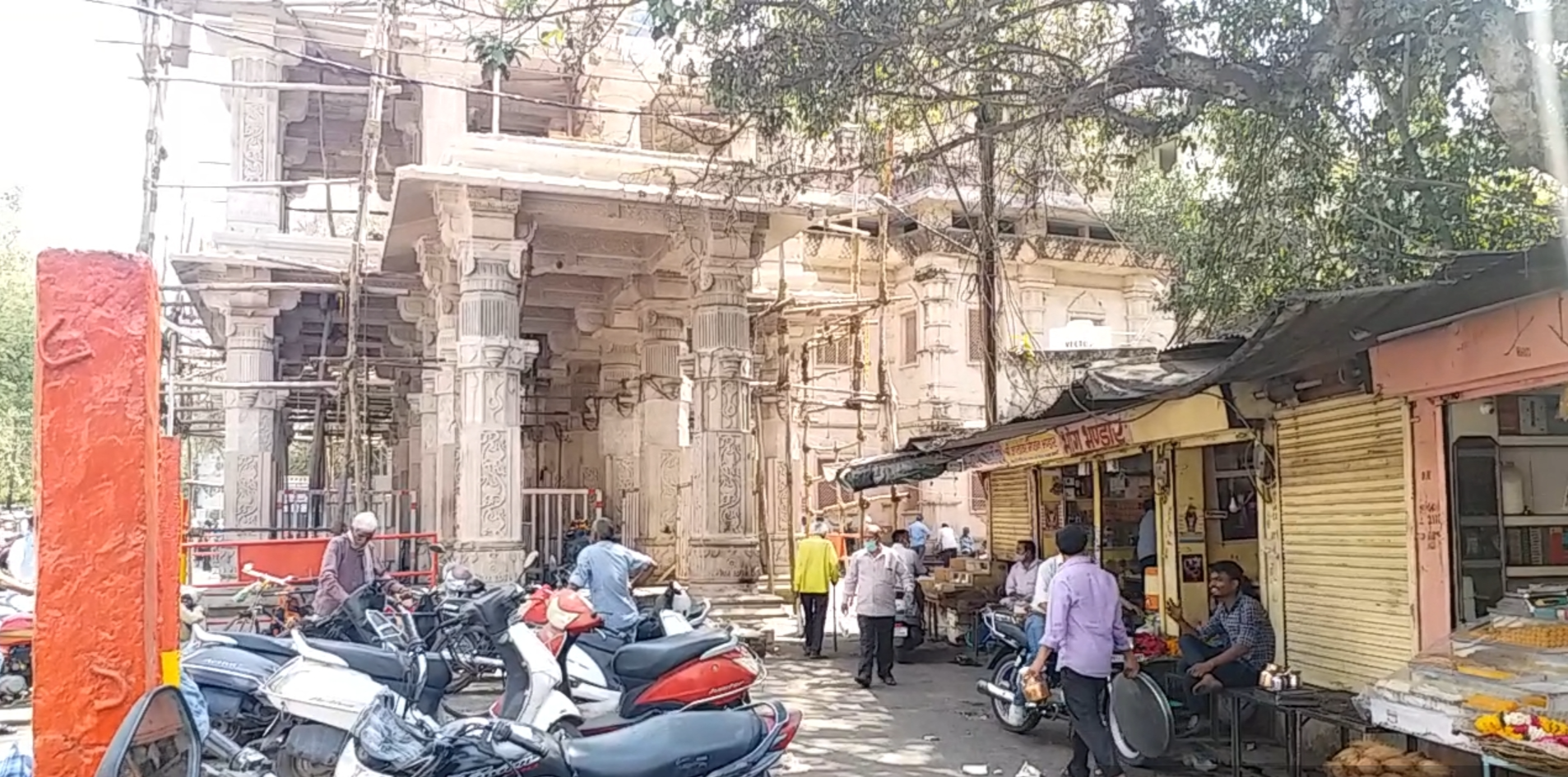 View outside the ancient temple