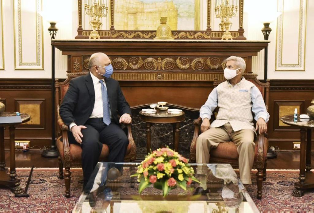 Afghan Foreign Minister Mohammad Hanif Atmar with External Affairs Minister S. Jaishankar